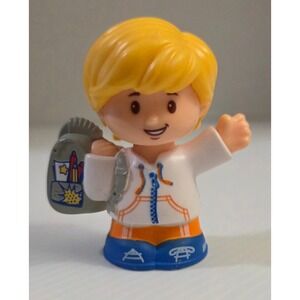 Fisher-Price Little People Eddie Figure Backpack Sit With Me School Bus